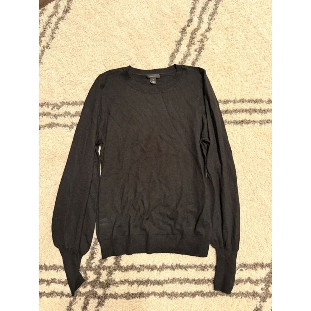 Black merino wool sweater